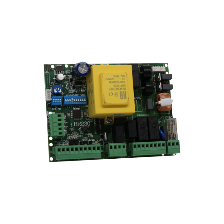 BR230, Quadro eletrónico sem caixa, quadro eletrónico, Globmatic, 2 motores a 230VAC, BR230 - Quadro eletrónico sem caixa