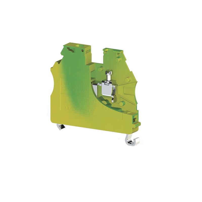 ERPE2.5P - Screw Clamp Earth Terminal 2.5mm², Clip-on mounting Green And Yellow,Imo precision
