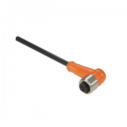 CONNECTEUR ANNEAU COURBE FEMELLE M12-4 BROCHES AVEC CÂBLE PUR 2M