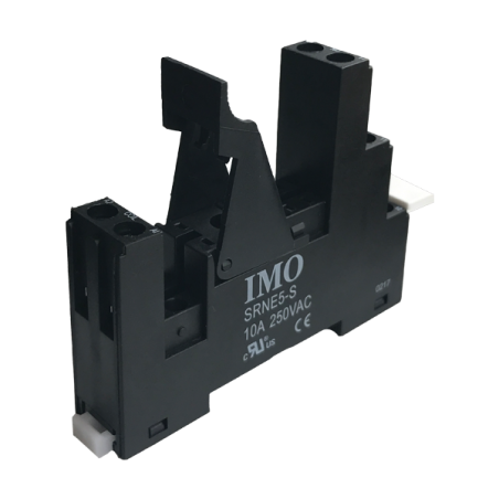 SRNE3-S Relay Socket + Clip For SRRHN Relay and Module T35 Din Mount, 5 Pins, Single, Imo precision