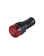 Indicateur lumineux rouge 230VAC avec scarabée [29MM]