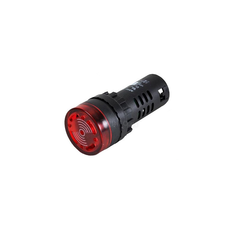 Indicateur lumineux rouge 230VAC avec scarabée [29MM]