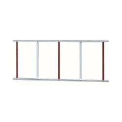 Jupe Aluminium 2000mm - Rouge/Blanc