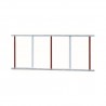 2000mm Aluminum Skirt - Red/White