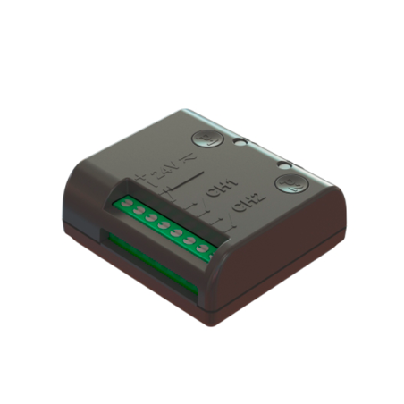 Recetor 2 canais - 433,92MHz - Com caixa,R93/RX12A/U