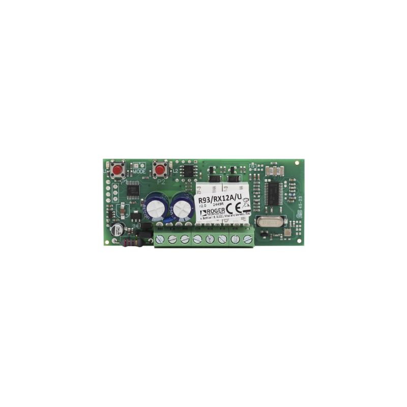Recetor 2 canais - 433,92MHz - Com caixa,R93/RX12A/U