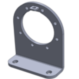 Chapa Frontal e suporte do Motorredutor - Base + Suporte da alvanca