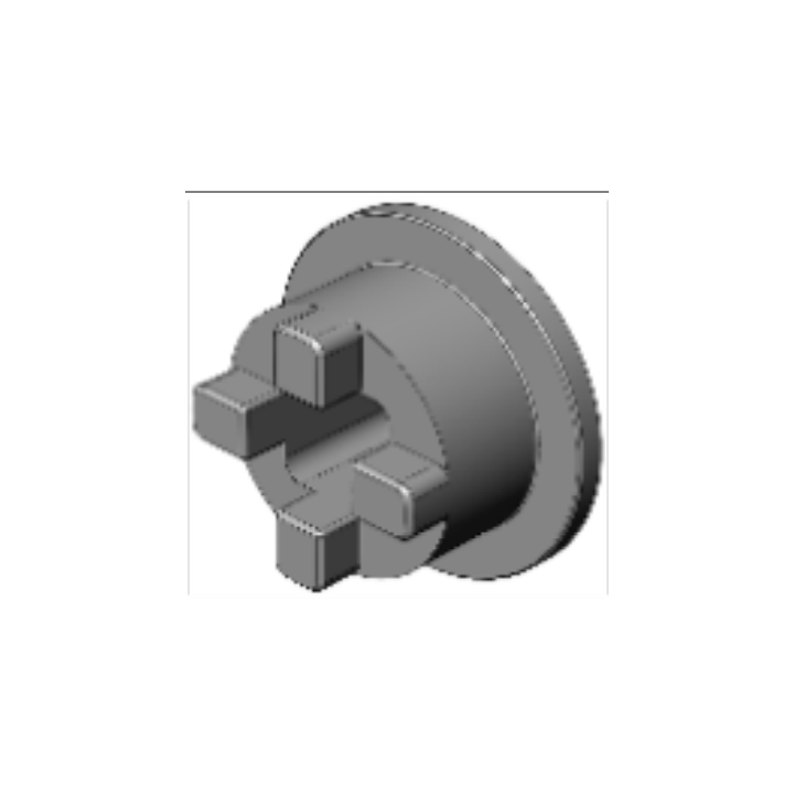 Square for transmitting motion from the gearbox to the shaft